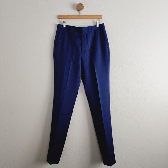 NEW Ted Baker Castlet Debonair Plain Suit Trouser Blue Pant Men's Size 30 Long - Picture 3 of 12